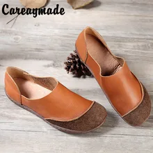 Careaymade/Новинка года; сезон весна-лето; Лидер продаж; обувь из натуральной кожи с верхним слоем; художественная обувь ручной работы в стиле ретро; японский Сен