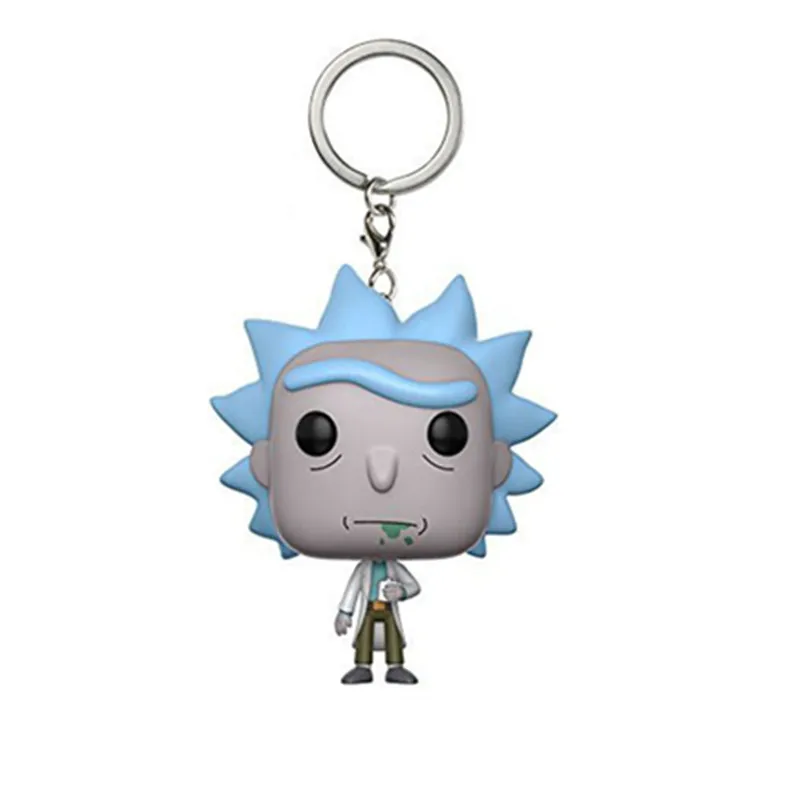 Rick and Morty Figures Toys Funny Rick Morty keychain Keyring Action Figure Toy Key Bag Pendants Dolls Cartoon Gift 