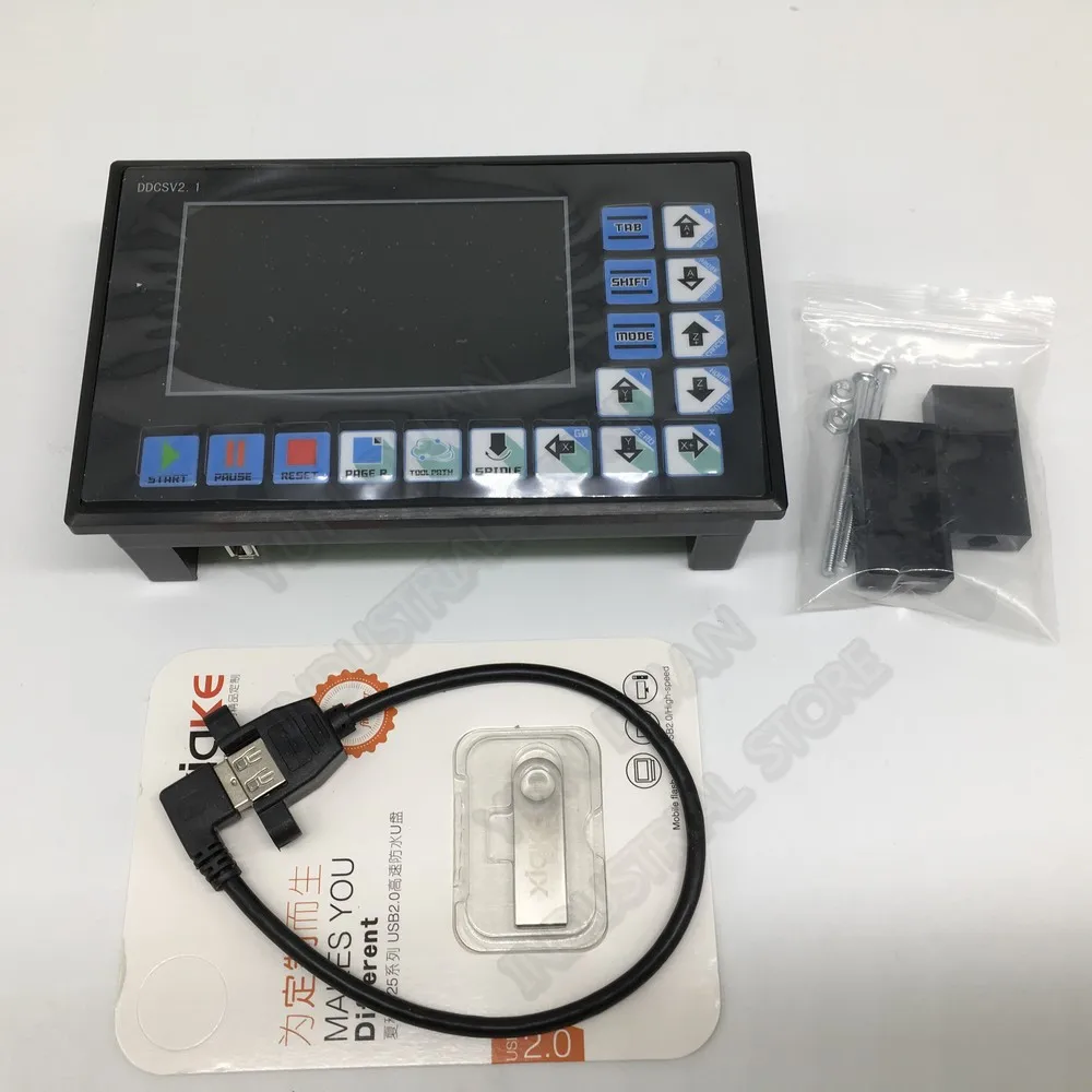 

Offline 3 Axis CNC Motion Controller interface G code TFT 500KHz USB independent system MPG for stepper motor servo CNC Router