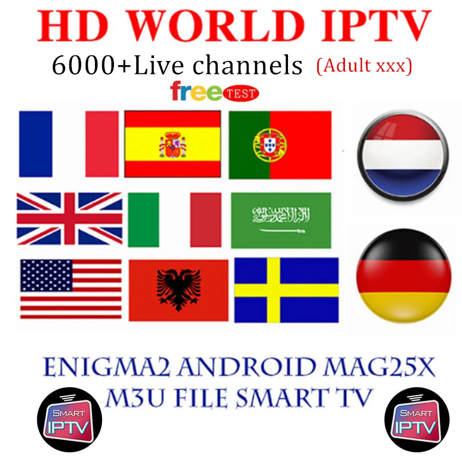 IPTV подписка Европа голландский IP ТВ Франция португальское Италия Албания