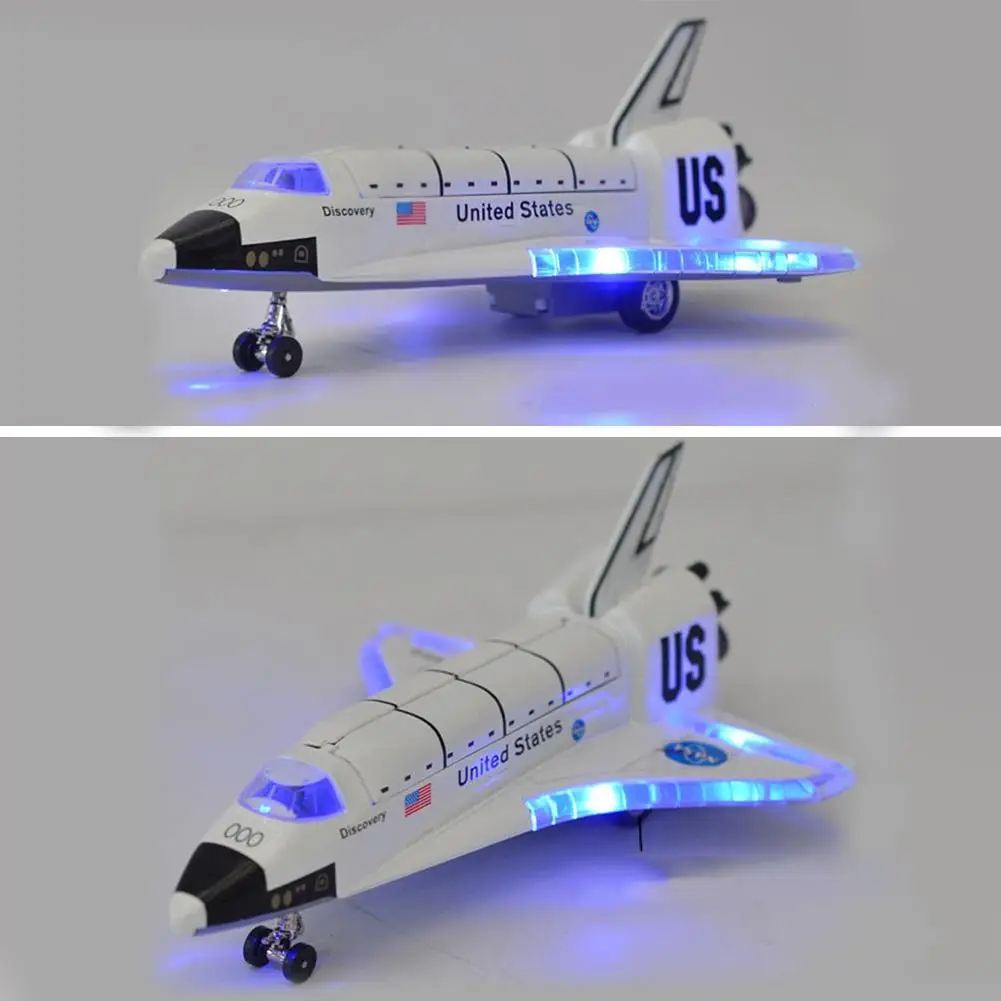 Kopen LeadingStar 8 Inch Lichtmetalen Kracht Controle Space Shuttle Model met Licht   Geluid Speelgoed Vliegtuig Gift Ornament ZK30