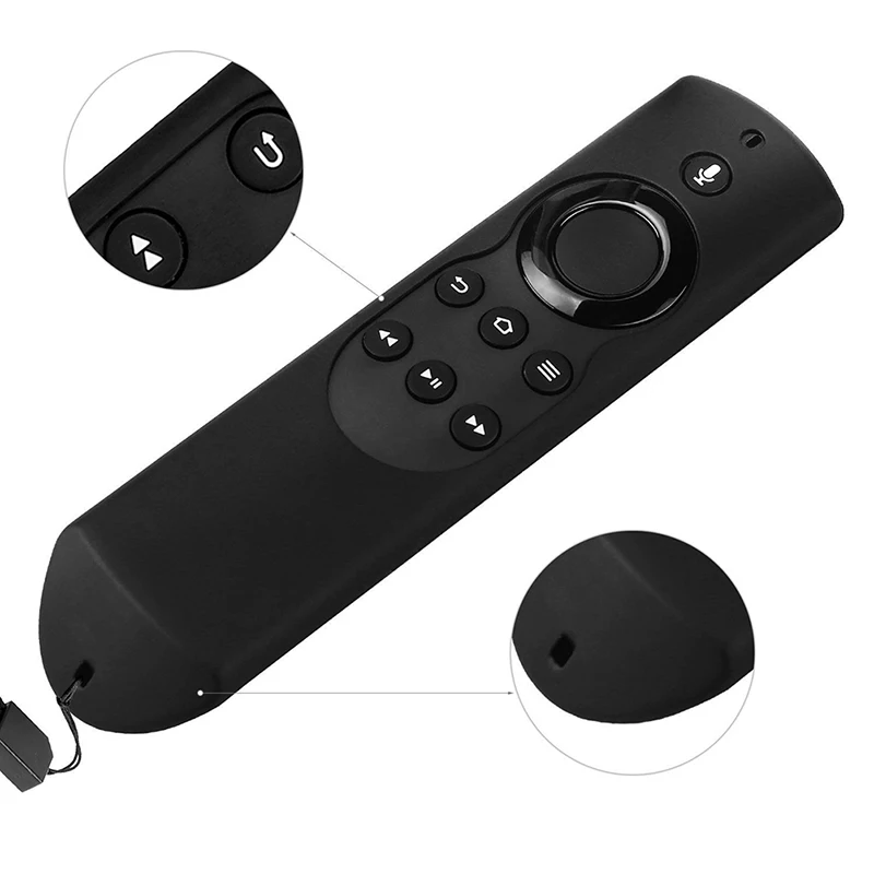 Чехол-накладка Fire Stick ALEXA Voice Remote новейшее 2-е поколение, черный