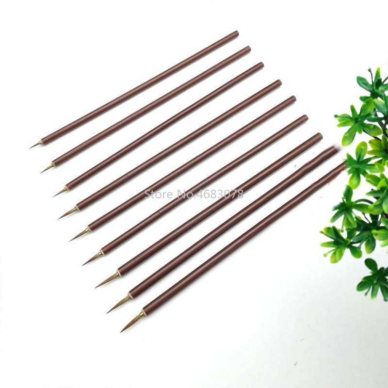 3pcs/set Metal head Hook Line Fine Paint Brush Chinese Calligraphy Brush Pen Paint Brush Art Stationary Oil Painting Brush