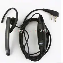 walkie talkie headphone with ptt 2 Pin Ear Bar Earpiece Mic PTT Headset for two way handheld radio baofeng UV-5R UV-5RE UV-82