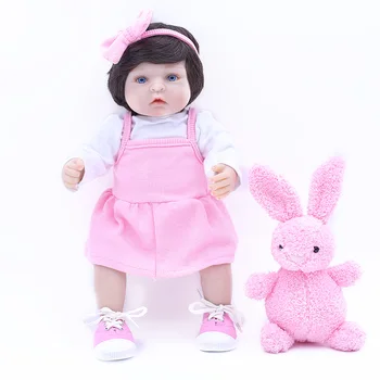 

Lifelike silicone reborn baby dolls 18"40cm newborn Bebe alive girl real dolls adorable bebe born bonecas child gift toy doll