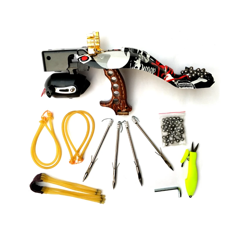 

High Quality Powerful 1 Set Slingshot Professional Precision Outdoors Stainless Hunting Fishing Outdoors Sports