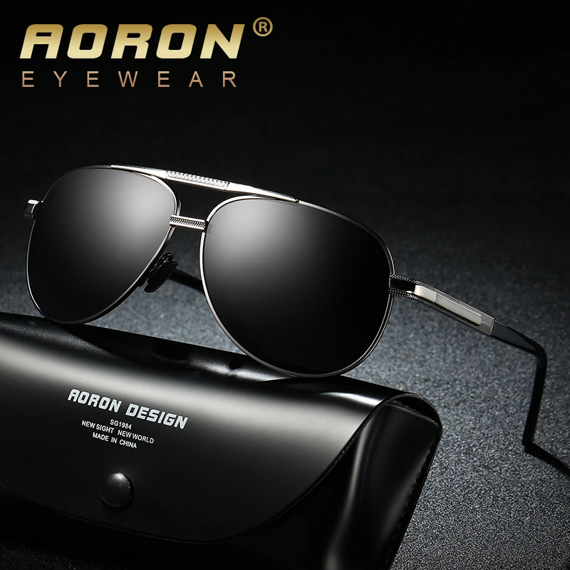 

AORON 2019 Brand Designer Polarized Sunglasses Men Polaroid Goggle Sunglass Male Driving Sun Glasses for Men Oculos De Sol Gafas