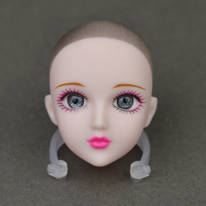 Высококачественная практичная кукла-голова, оригинальная 3D кукла Синьи глаза, голова для 11,", кукольные головки для 1/6 BJD, кукла для отработки нанесения макияжа - Цвет: style 4 silver eye