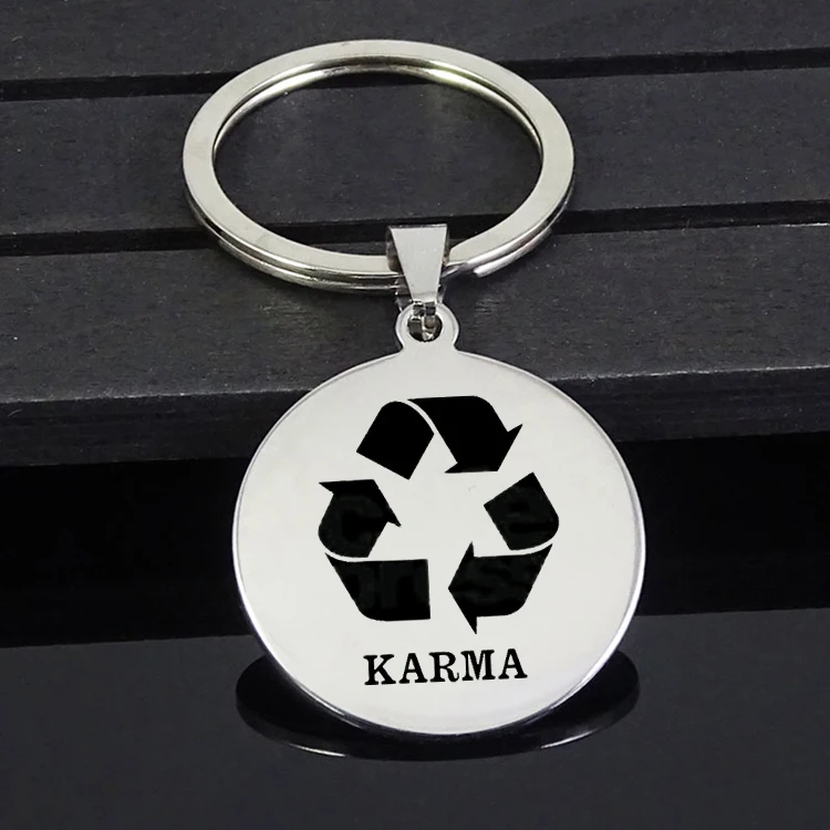 Простой модный брелок KARMA 2019 хит продаж дисковый Шарм ювелирные изделия для