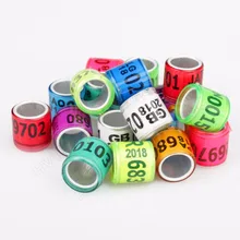 1000 шт. голубь Голубь алюминий ног белг кольца с принтом