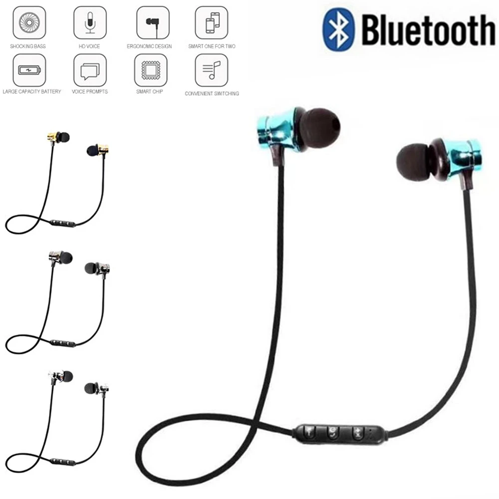 Магнитное притяжение Bluetooth наушники гарнитуры спортивные 4 2 с зарядным кабелем