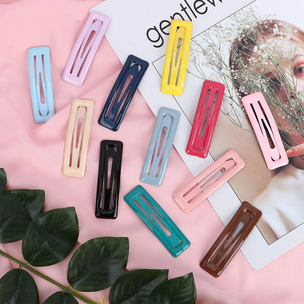 Girls Cute Glitter Hairpins Snap Barrette Candy Color Cartoon Side Clip BB Clips Unique Design Simple Hair Accessories
