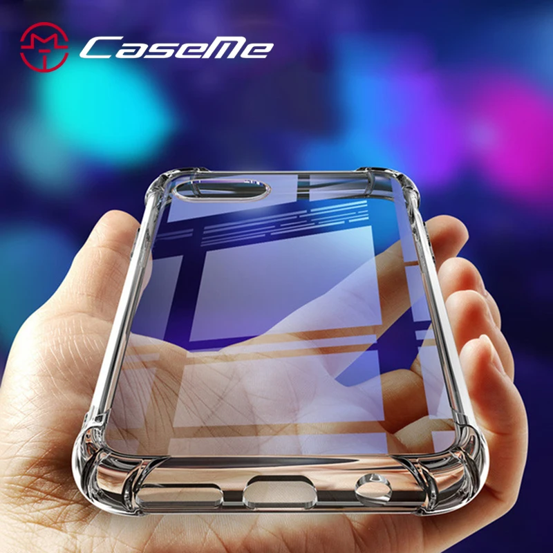 

Shockproof Clear TPU Phone Case For iPhone XS XR Xs Max X 8 7 6 6S Plus 4 Corner Anti-fall Soft Transparent Protection