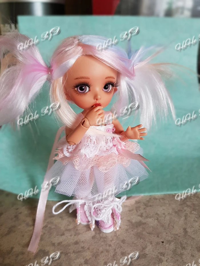 

Resin BJD 1/8 Luna baby girls boys doll free eyes palm dolls High Quality toys HeHeBJD