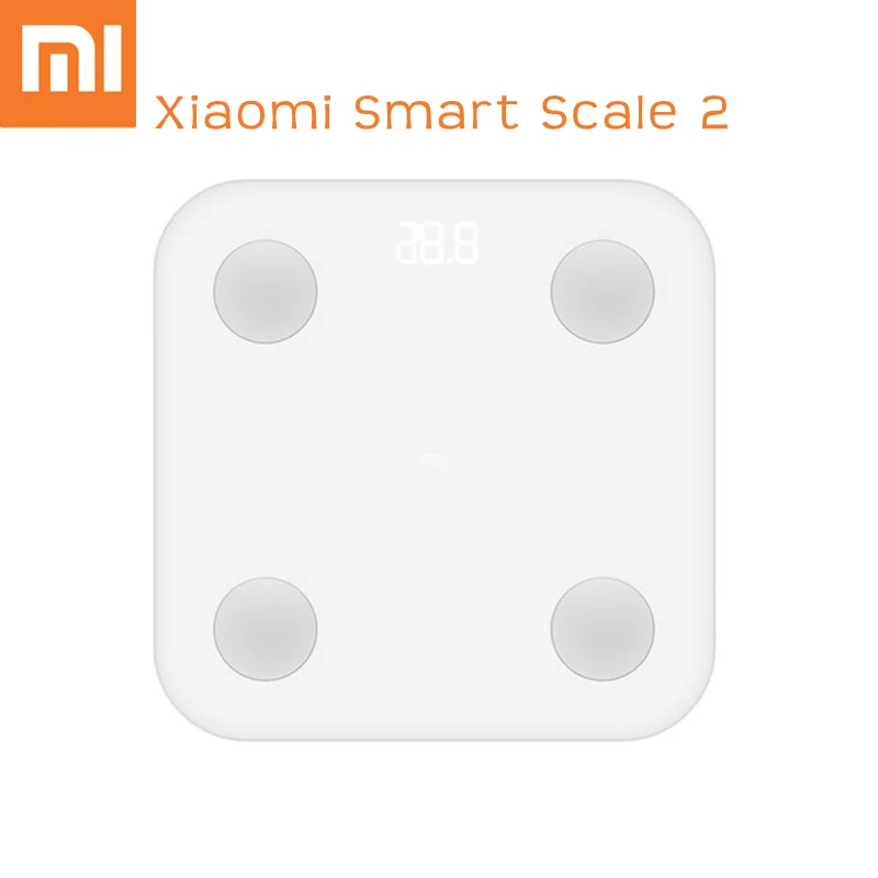 

Xiaomi Mi Smart Scale 2 Weight Health Mifit APP Body Composition Monitor Hidden LED Display And Big Feet Pad Body Fat BMR Test