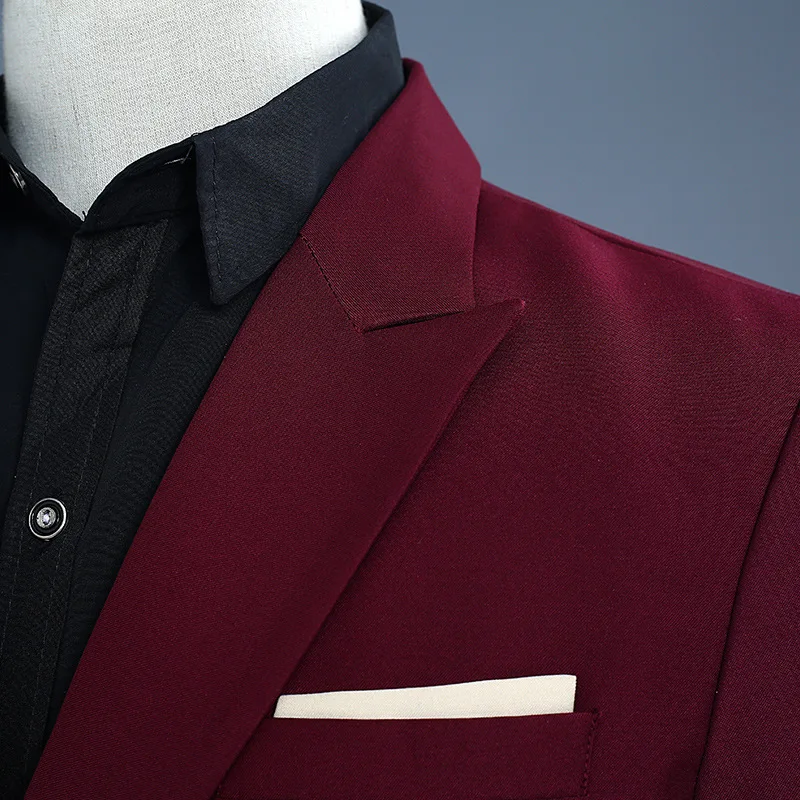 wine red double breasted suits Men 2019 Long sleeve men blazer with pant 2 pcs Party Wedding dress Suits Casual costume homme wine red double breasted suits Men 2019 Long sleeve men blazer with pant 2 pcs Party Wedding dress Suits Casual costume homme