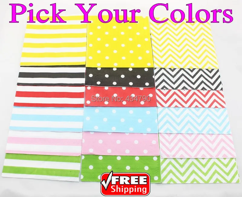 Buy 2000pcs Pick Your Colors Wholesale Paper Napkins