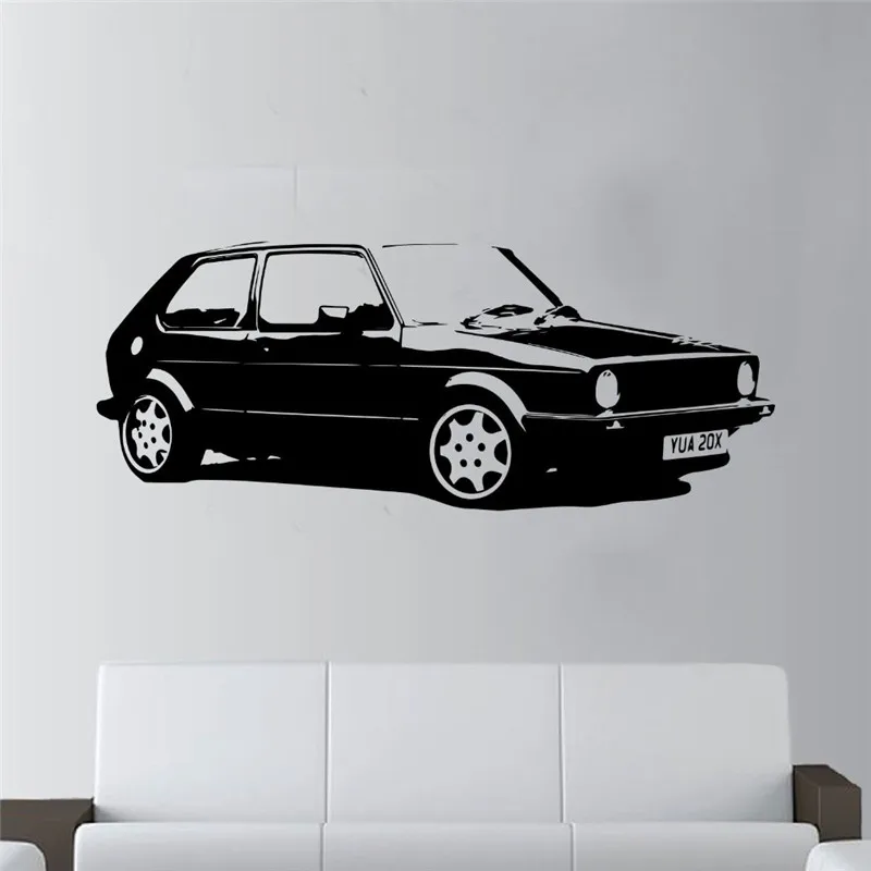 Съемная винтажная наклейка для автомобиля VW Golf GTI Mk1 Классическая настенная