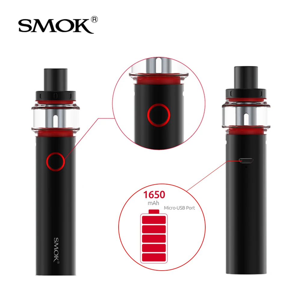 Оригинальный электронных сигарет SMOK Vape ручка 22 комплект со встроенным 1650 мА/ч