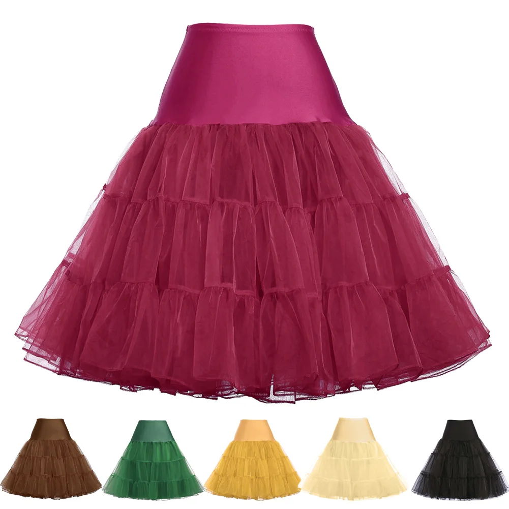 Грация Карин шелковая юбка качели рокабилли Нижняя кринолин пушистые юбки