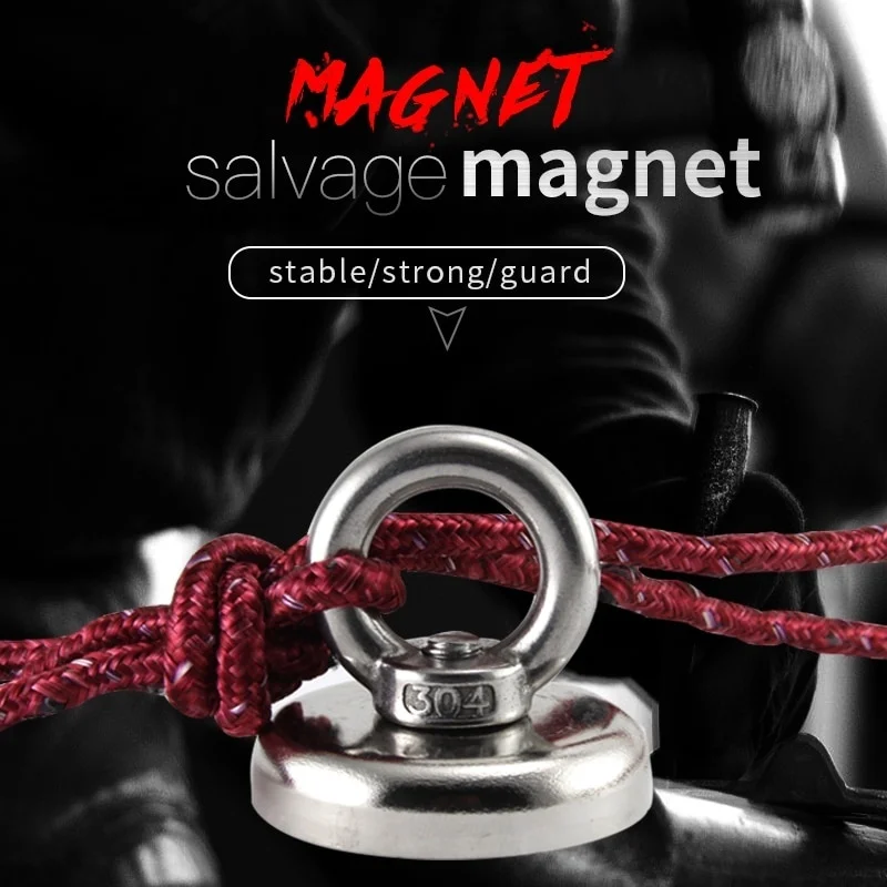 

Powerful Deep Sea Salvage Fishing Hook Strong Search Magnet Fishing Rings Refloat Metal Material Fishing Magnets Imanes Box-bill