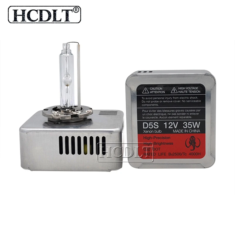 HCDLT Genuine 35W D5S OEM HID Xenon Headlamp Bulb 5500K White All In One D5S Xenon Ballast Kit 9285 410 171 Upgrade Original 25W (7)