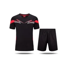 2016 Jersey Sports soccer jersey football team sets training running Adult men Group Short Sleevepolo shirt Black