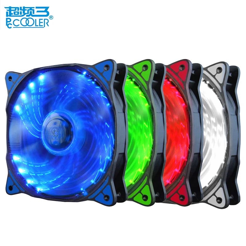 PCCOOLER f1211 12 см чехол для ноутбука вентилятор охлаждения Silent Fan 16 светодиодов ТИХИЙ