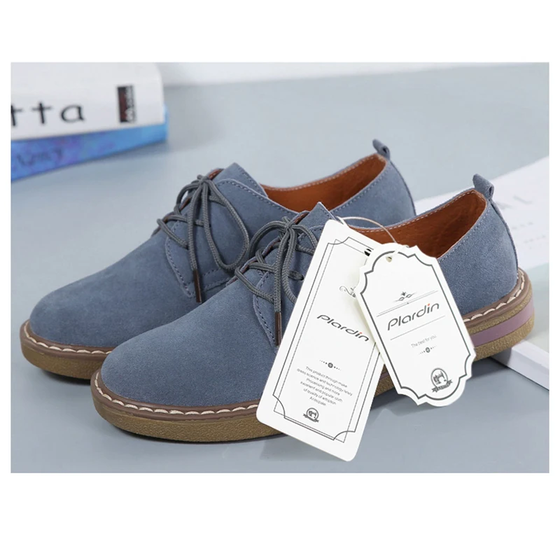 Plardin جديد الترفيه جلد طبيعي الخياطة تزلج الأحذية المسطحة النساء أحذية الباليه الدانتيل يصل موجزة حذاء رياضة المرأة الشقق أحذية