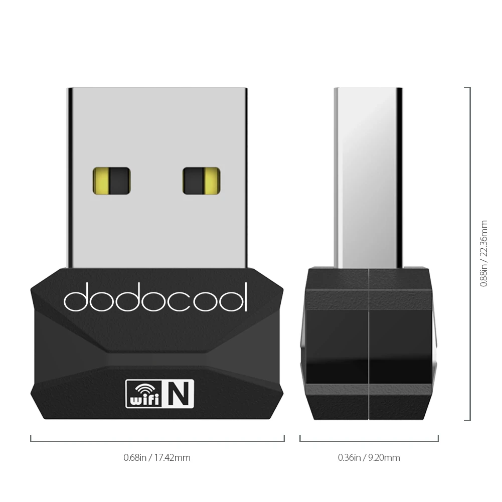 Dodocool Wifi антенна беспроводная 150 Мбит/с адаптер Сетевая карта N150 Mini USB 2,0 портативный адаптер 2,4 ГГц Wi-Fi ключ 802.11n/b/g