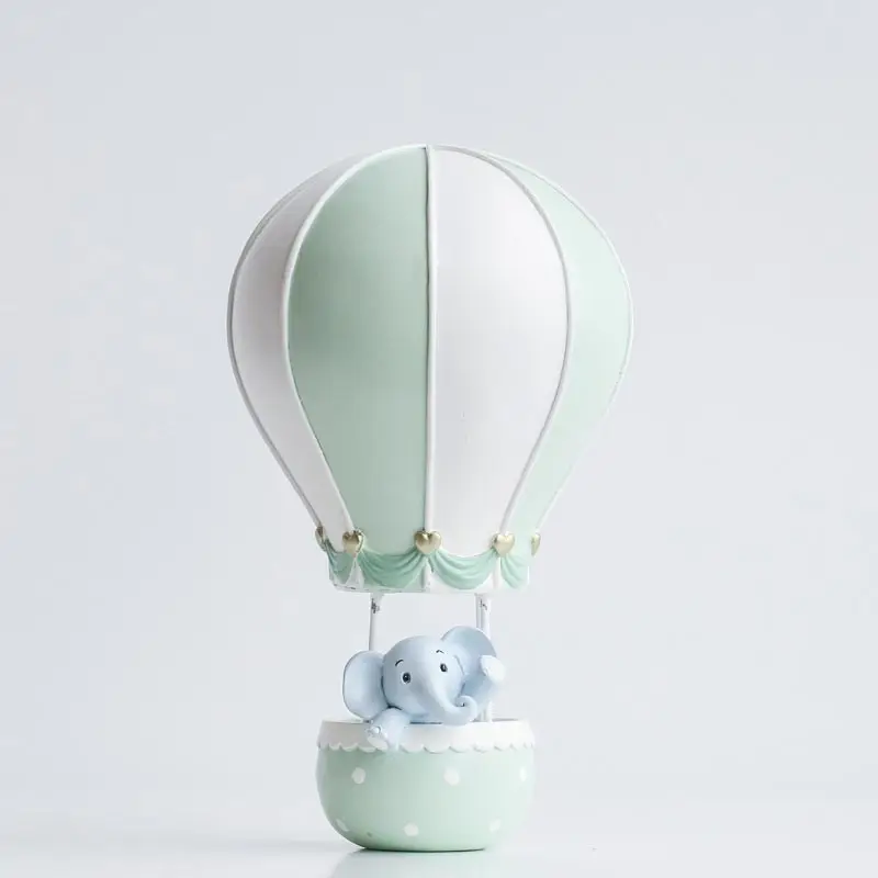 

Creative home decoration resin crafts hot air balloon jewelry cute rabbit elephant home soft decoration gifts