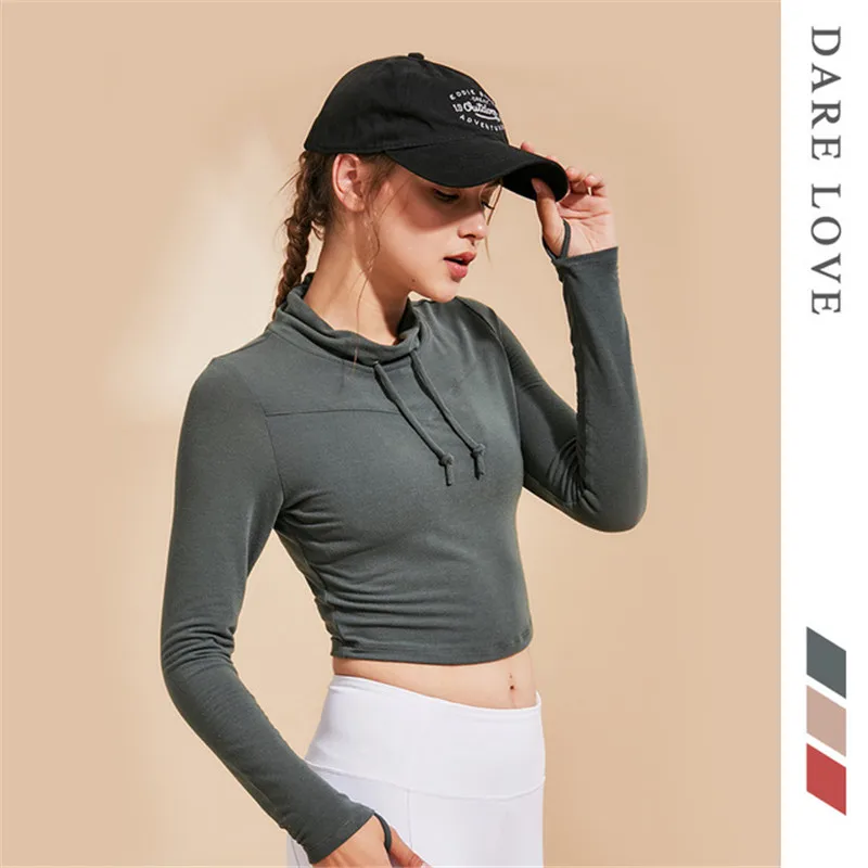 

New Women Fitness Breathable Yoga Shirts Ladies Long Sleeve Slim Running Sport Workout T-Shirt Training Yoga SportWear