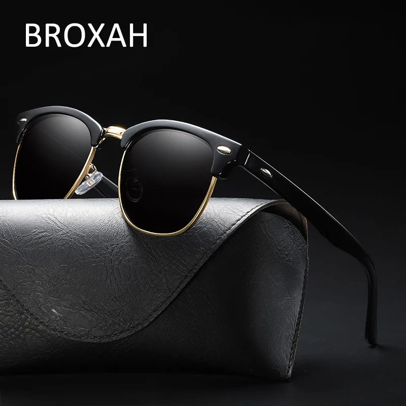 

Retro Polarized Sunglasses Men 2019 Brand Driving Sun Glasses for Women Semi-Rimless Eyeglasses UV400 Okulary Przeciws Oneczne