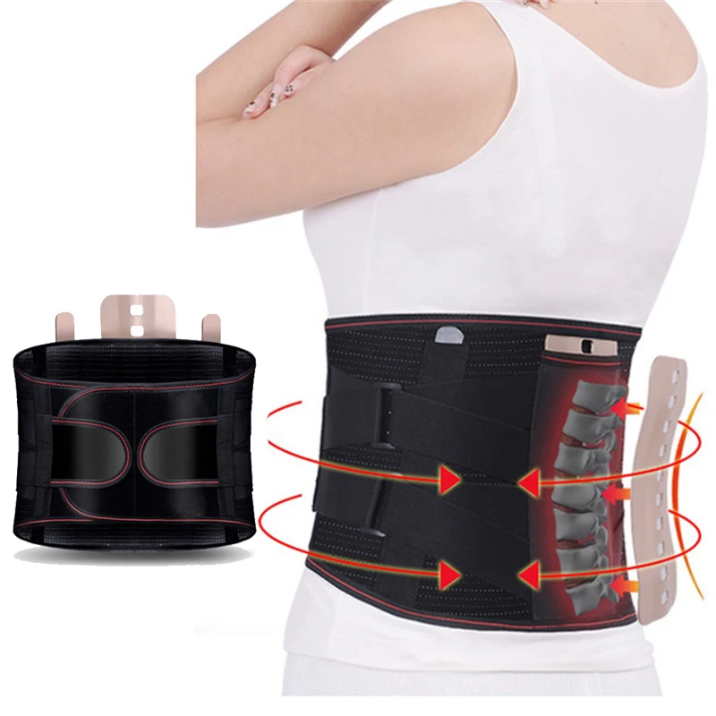 

New Promotion waist support Double Adjust Back Pain Relief Back Support Brace Belt Lumbar Lower Waist sport accessories