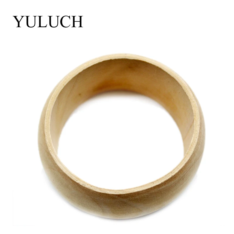 YULUCH модные круглые натуральные деревянные простые браслеты деревянный браслет ювелирные изделия большие браслеты деревянные браслеты