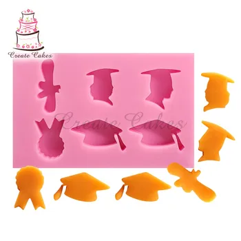 

New Graduation Molds Fondant Chocolate Silicone Mold Baking Wedding Cake Decorating Tool Cake Decorating Mould Cake Tool