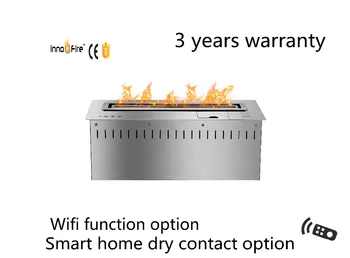 

18 inch Long silver or black Remote control intelligent Wifi lareira alcool