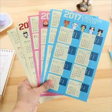 2Pcs Pack Creative Year 2017 Mini Calendar Stickers Decorative Diary Stickers Index Lable Sticker DIY Planner