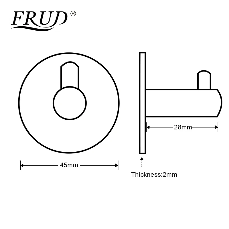 FRUD Stainless Steel Black Painting Towel Hooks 4pcs Wall Mounted Coat Hanger Round Sase Bathroom Accessories Set Modern FRUD Stainless Steel Black Painting Towel Hooks 4pcs Wall Mounted Coat Hanger Round Sase Bathroom Accessories Set Modern