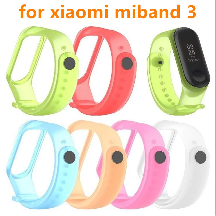Прозрачный сменный Браслет Для Xiaomi Band 3 4 ремешок водонепроницаемый для часов Miband