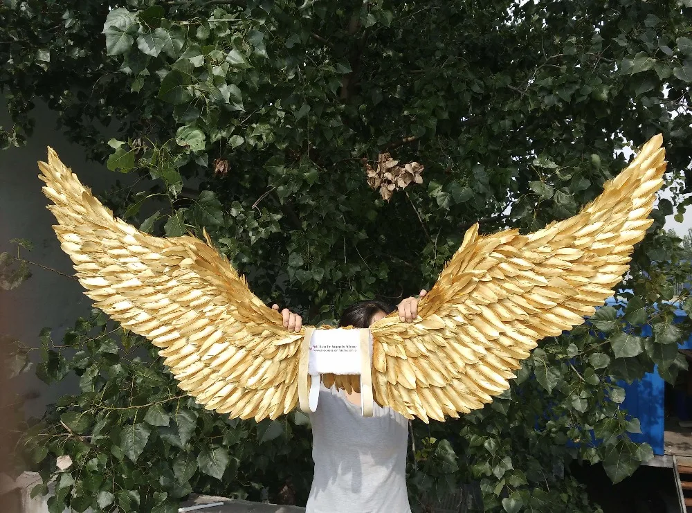 

HOT! Fashion wedding party Decoration props Adults large Feather Angel wings Orange purple white black 100cm EMS Free shipping!