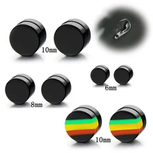 1 пара мужские и женские магнитные серьги без пирсинга простые акриловые круглые серьги AIC88