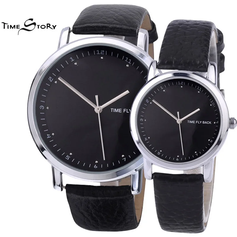 Brand 1Pair Fashion Classic Lovers Watch Men Women s Anti clockwise Quartz Wristwatch Logo Customized For