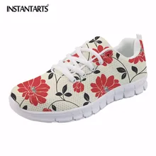 INSTANTARTS Для женщин мода весна дышащие повседневные туфли на плоской подошве студенческие кроссовки обувь Винтаж цветок Дизайн tenis feminino