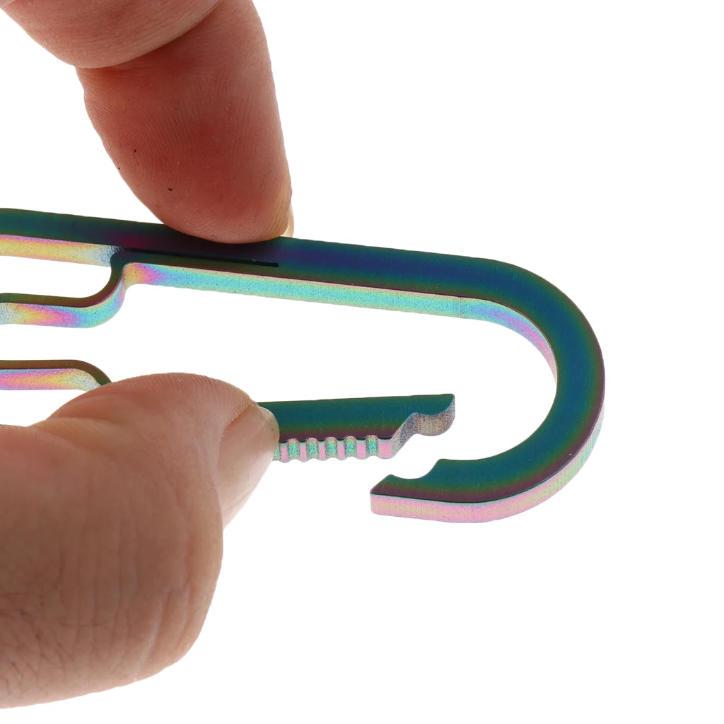 High Strength Outdoor Titanium Alloy Buckle Carabiner Keychain Key Ring Clip Hook Climbing Tool