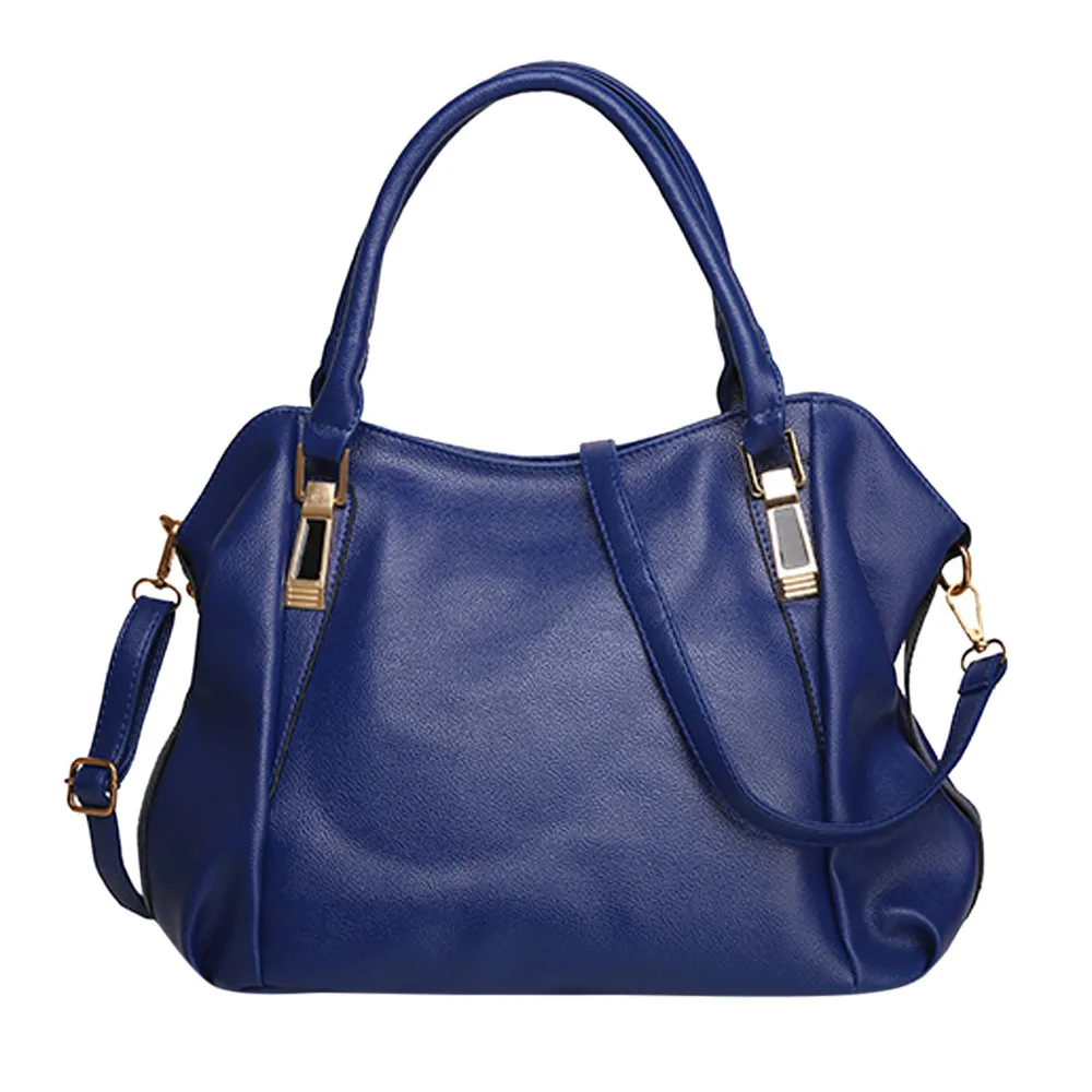 Дизайнерская женская сумка, женские Сумки из искусственной кожи, Женская Портативная сумка через плечо, Офисная Женская сумка-хобо, сумка-тоут# YL5 - Цвет: Синий