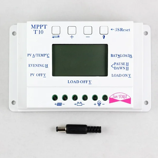

Solar controller 10A 12/24V PWM LCD intelligent automatic identification charging and discharging circuit lamp controller