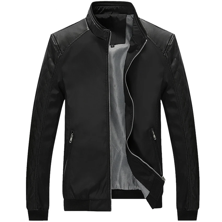 PU Patchwork Jackets