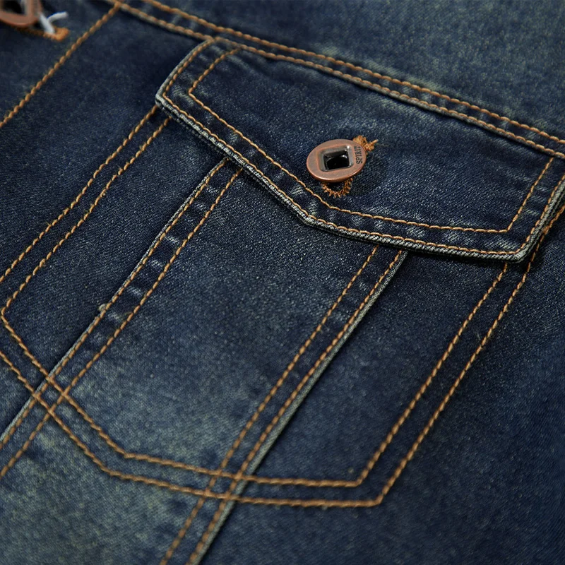 DAVYDAISY 2019 New Arrival Denim Jacket Men Washed Cowboy Stand Collar Hip Hop Ripped Street Designer Men Jeans Coat DCT-231