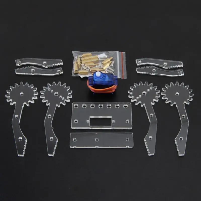

Acrylic Robot Claw Manipulator Arm SG90 Servos Smart Gripper for Arduino